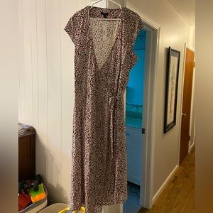 NWT J.Crew Pink Cheetah Wrap Dress